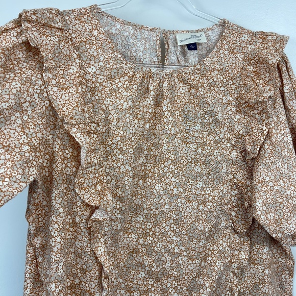 Universal Thread Yellow Floral Top Sz L - Picture 5 of 8